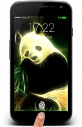 Fingerprint Neon Lock Screen Screenshot1