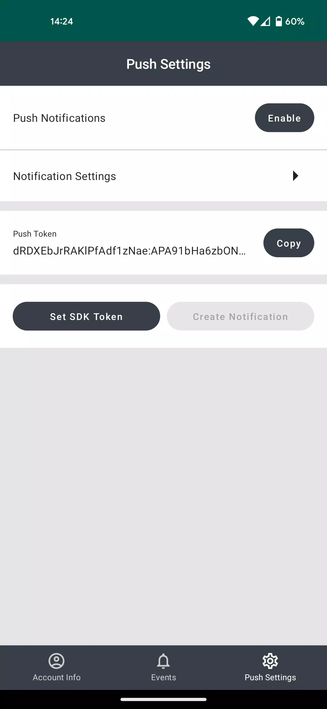 Klaviyo Android Push Tester Screenshot3