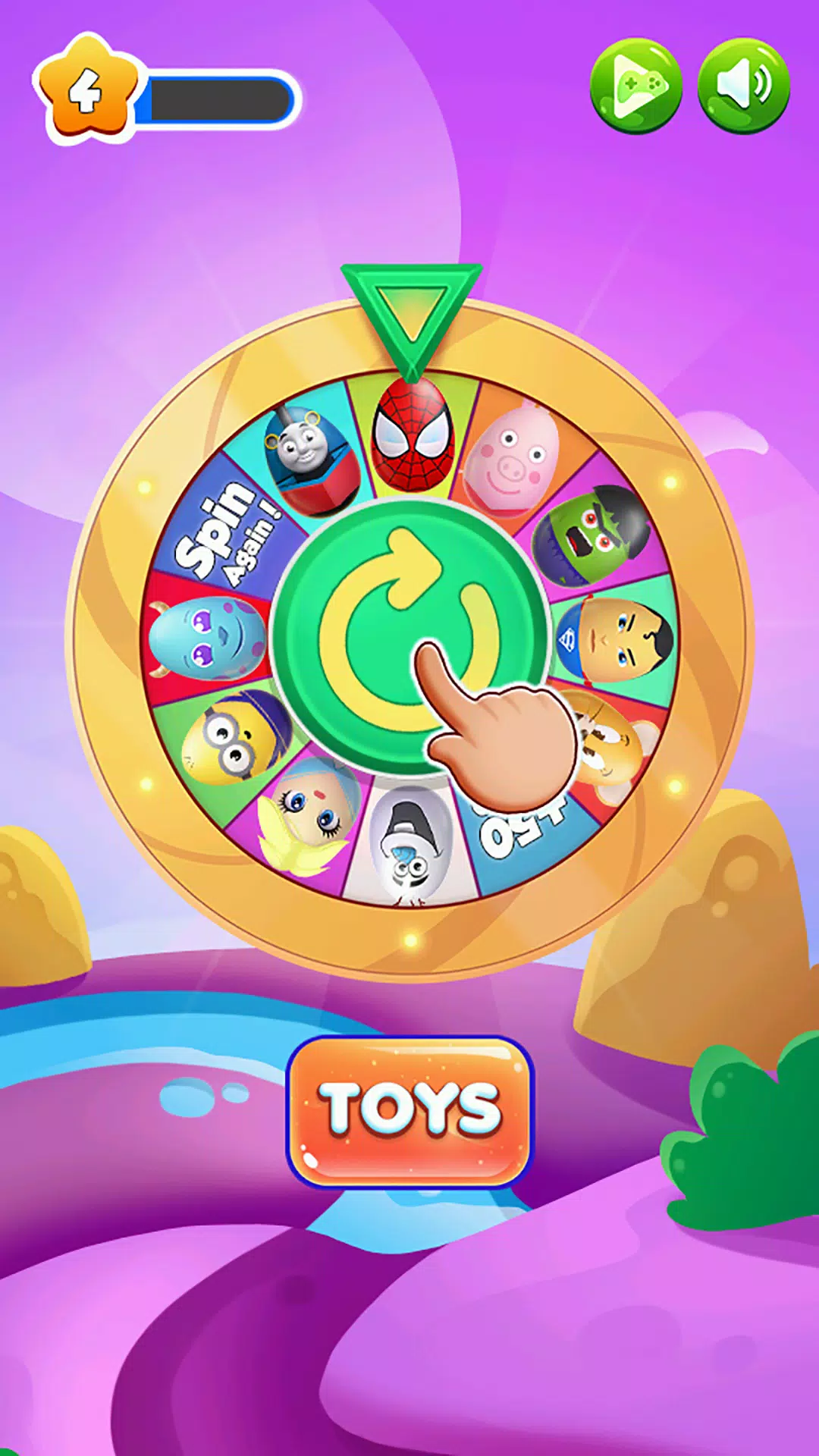 Surprise Eggs Spinning Wheel Screenshot2