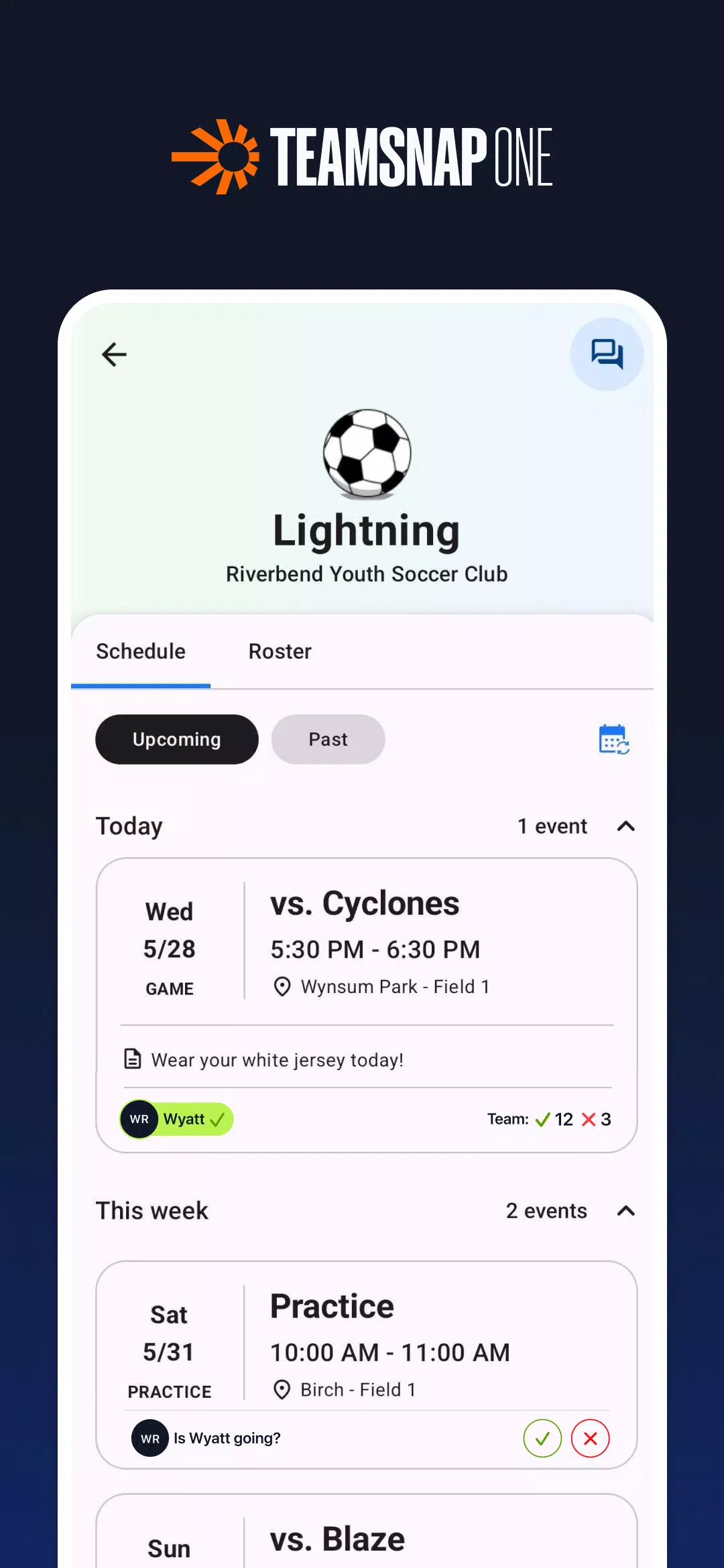 TeamSnap ONE Screenshot1