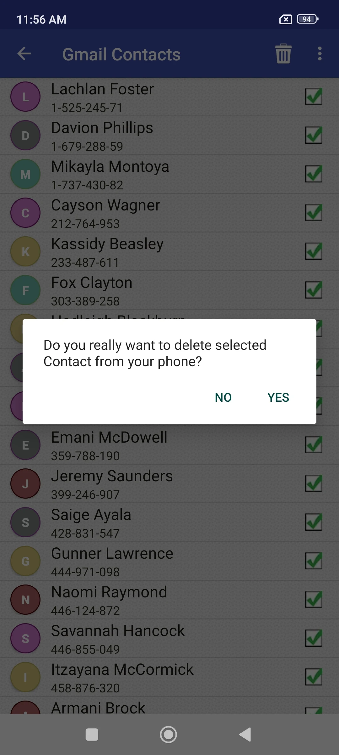 Delete all Phonebook Contacts Screenshot4