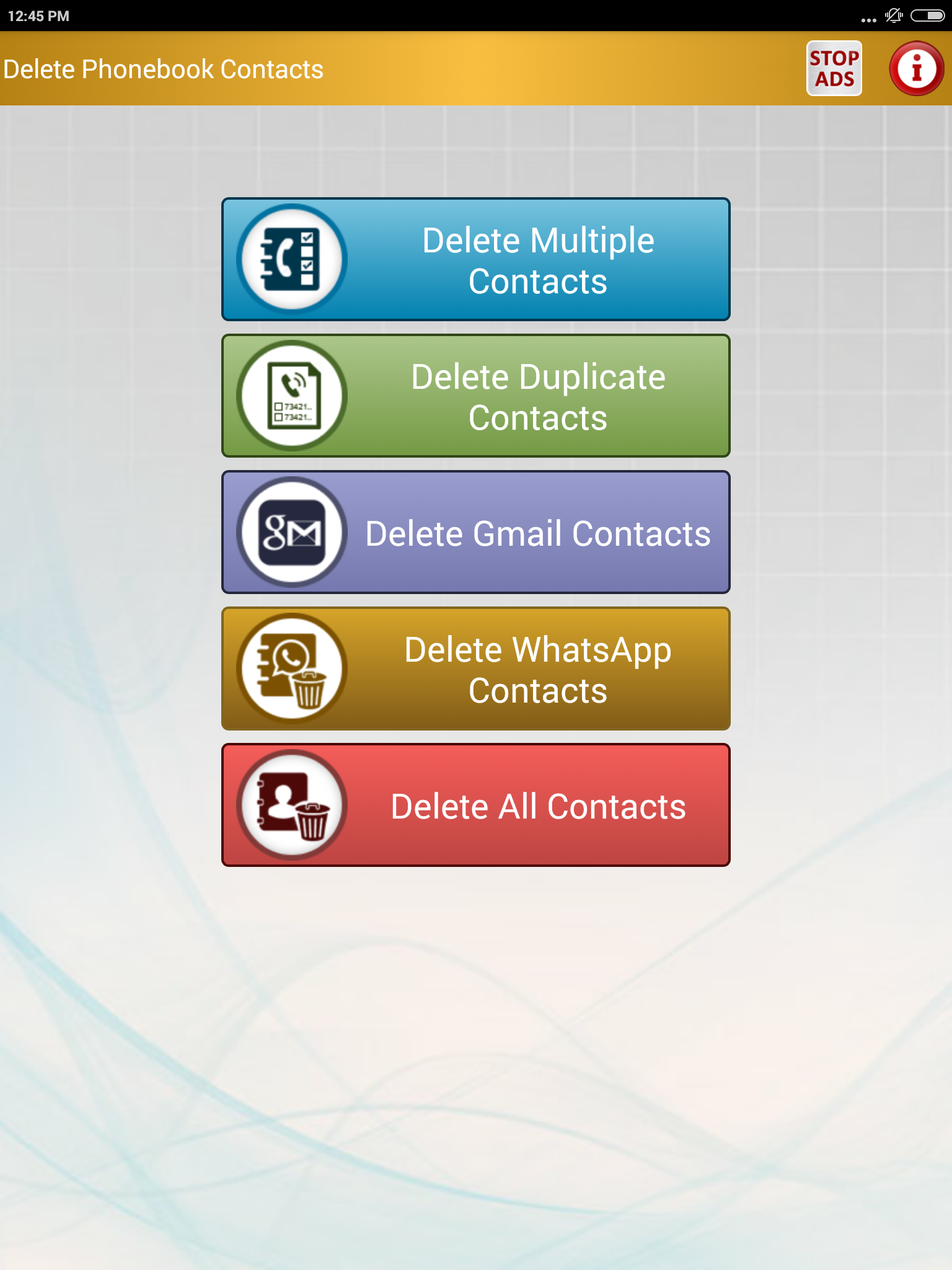 Delete all Phonebook Contacts Screenshot9