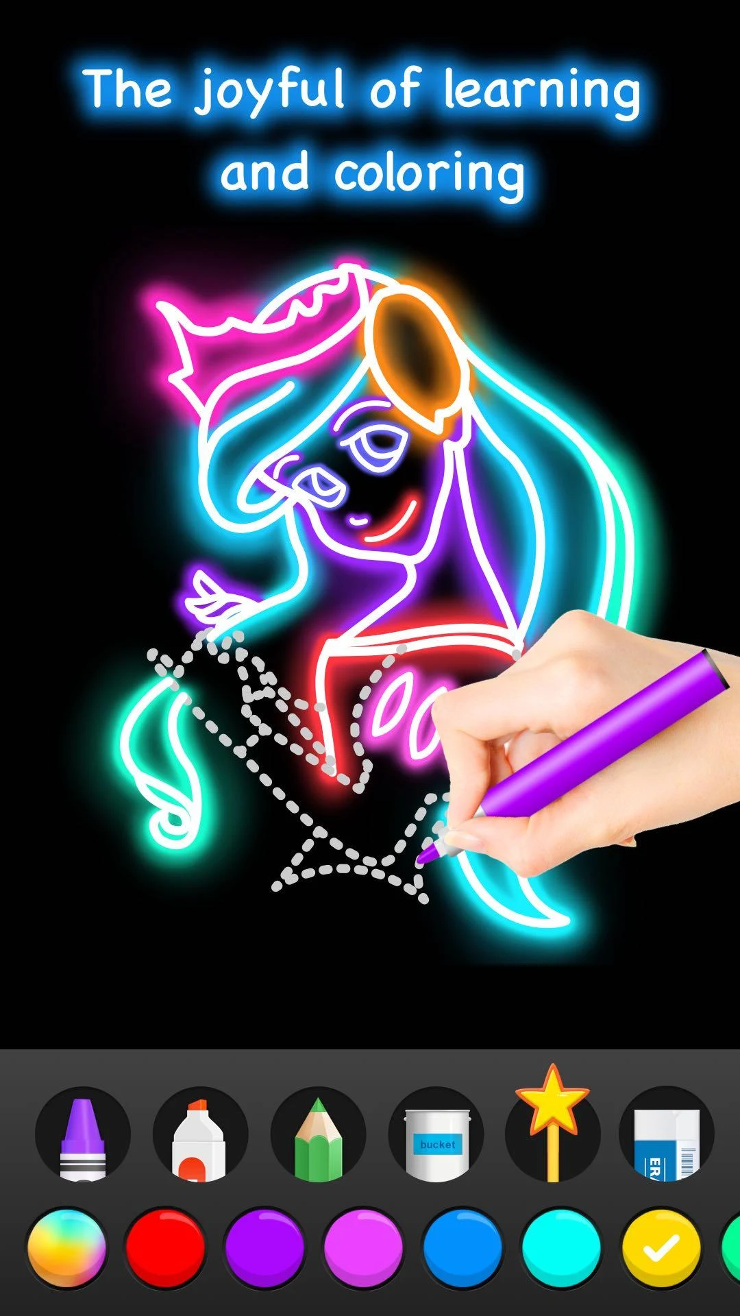 Learn To Draw Glow Princess Screenshot6