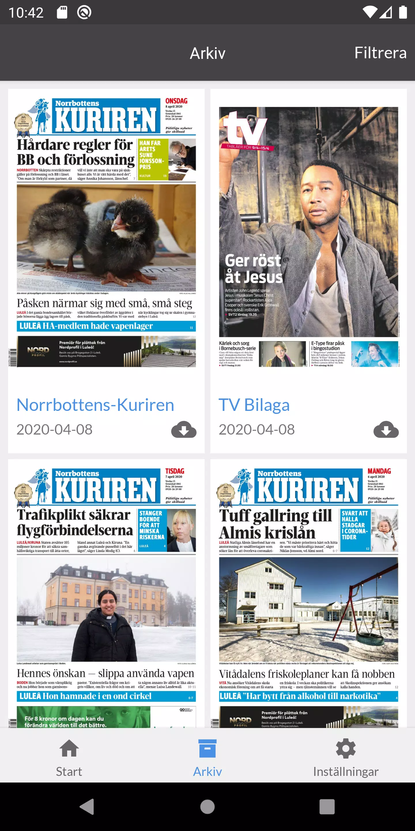 E-tidning Kuriren Screenshot2
