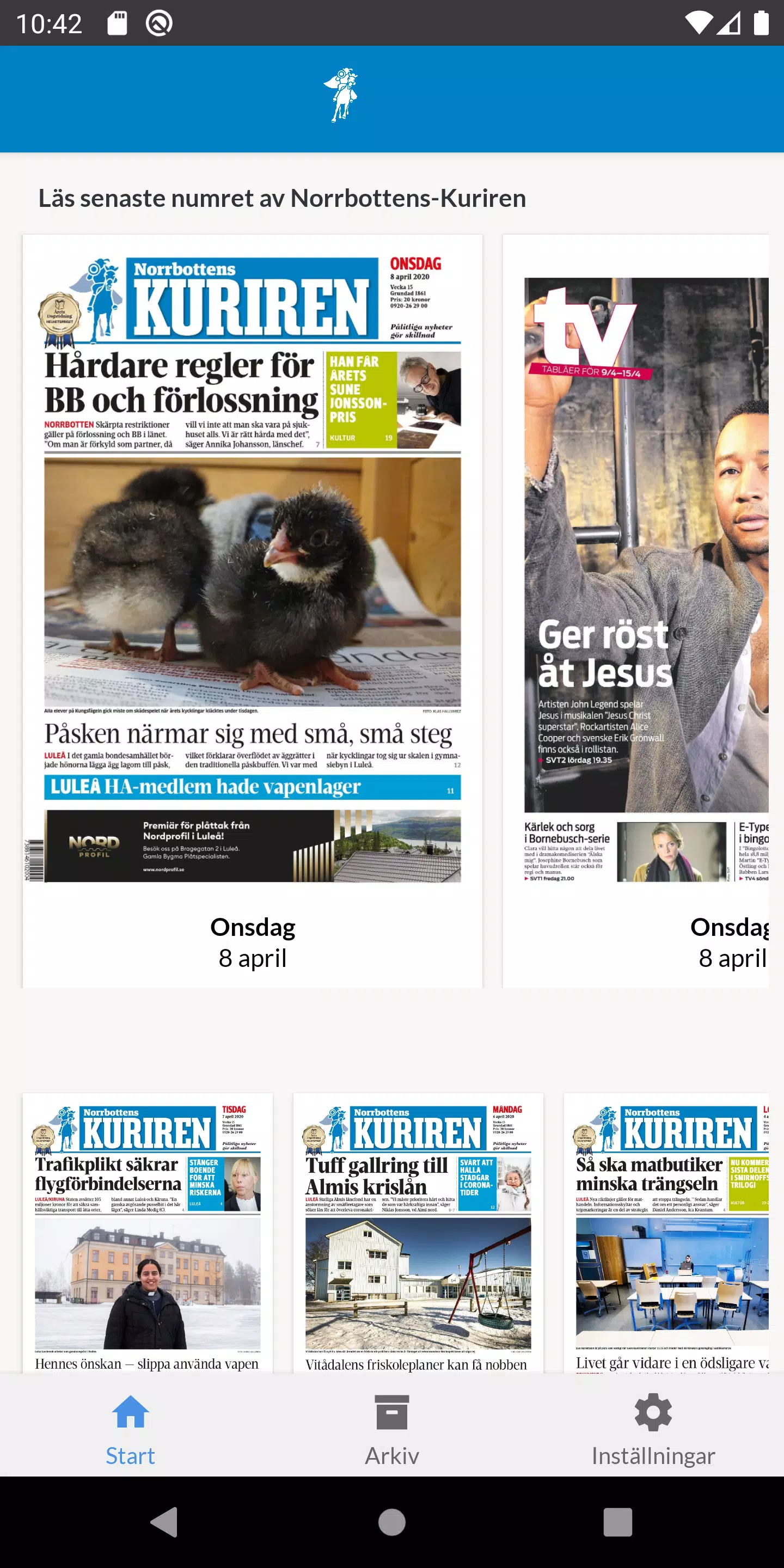 E-tidning Kuriren Screenshot1