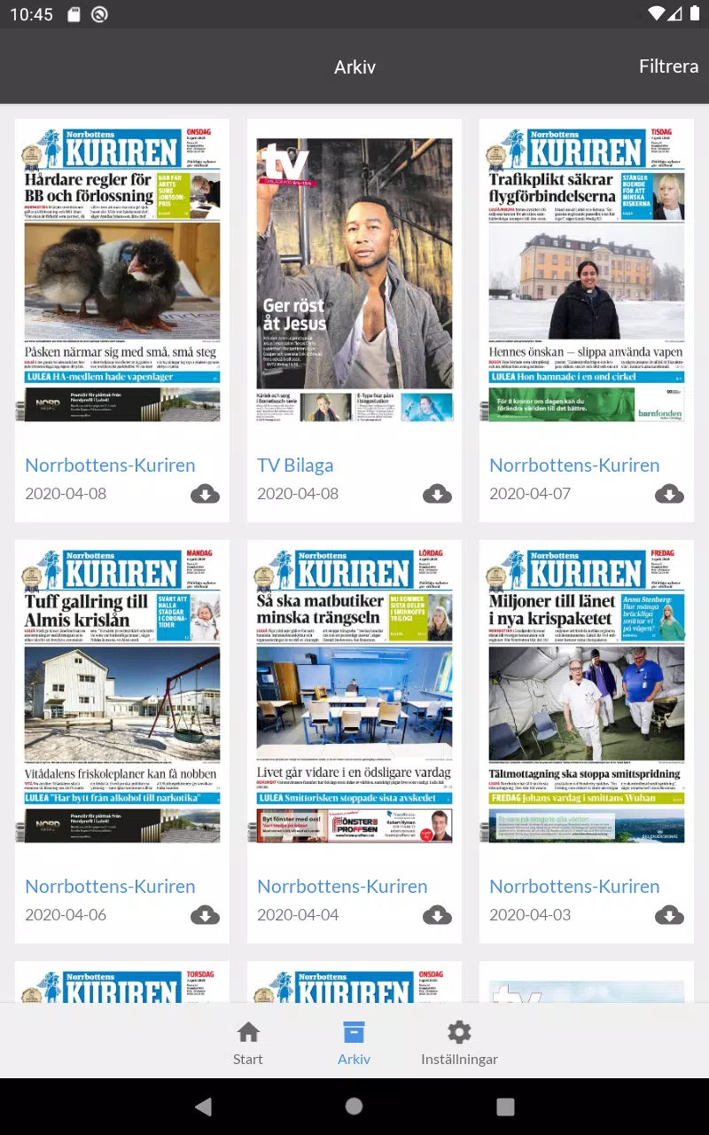 E-tidning Kuriren Screenshot4