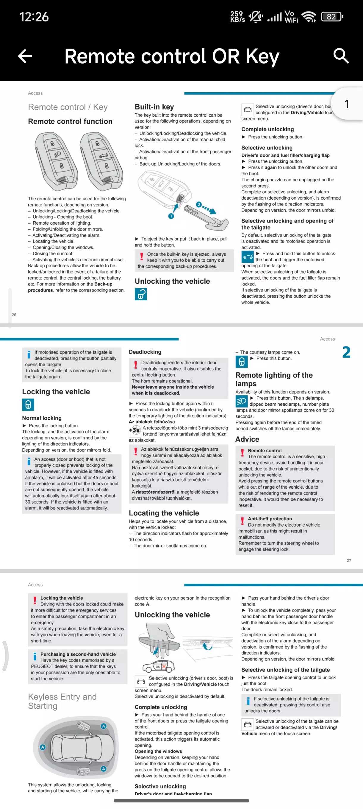 Car User Manual Peugeot 3008 Screenshot4
