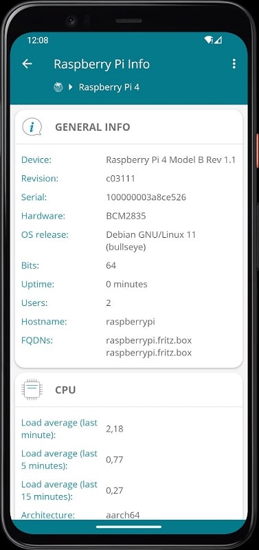 RaspController Screenshot1