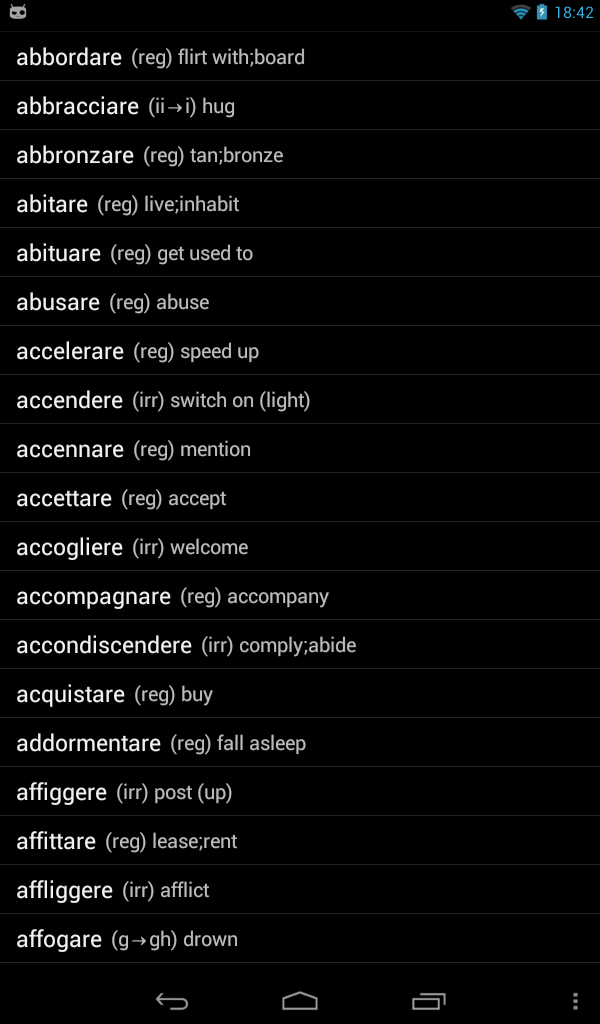 Italian Verbs Screenshot8