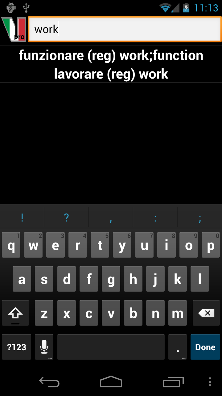 Italian Verbs Screenshot5