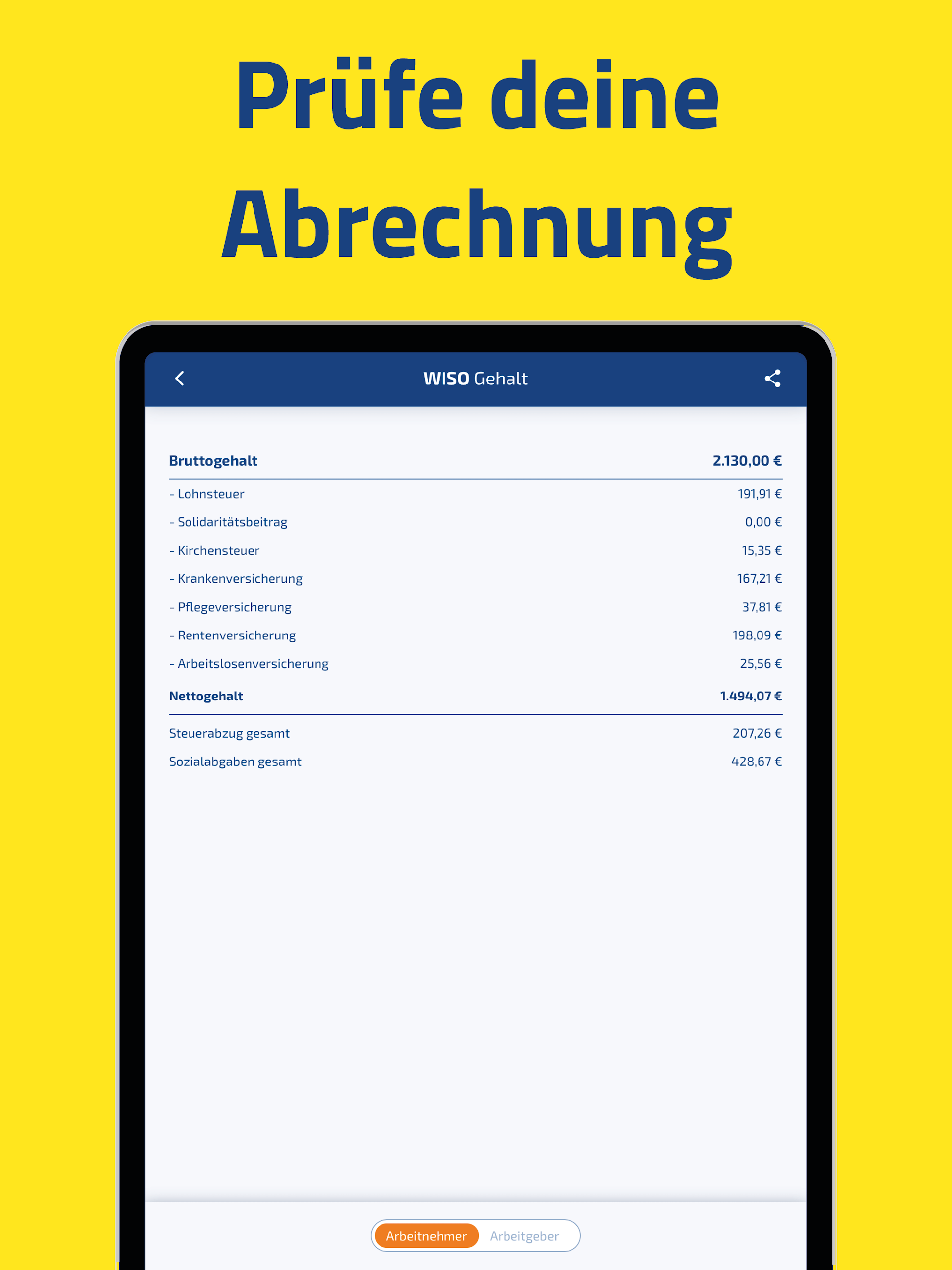 WISO Gehalt – Brutto Netto Screenshot12