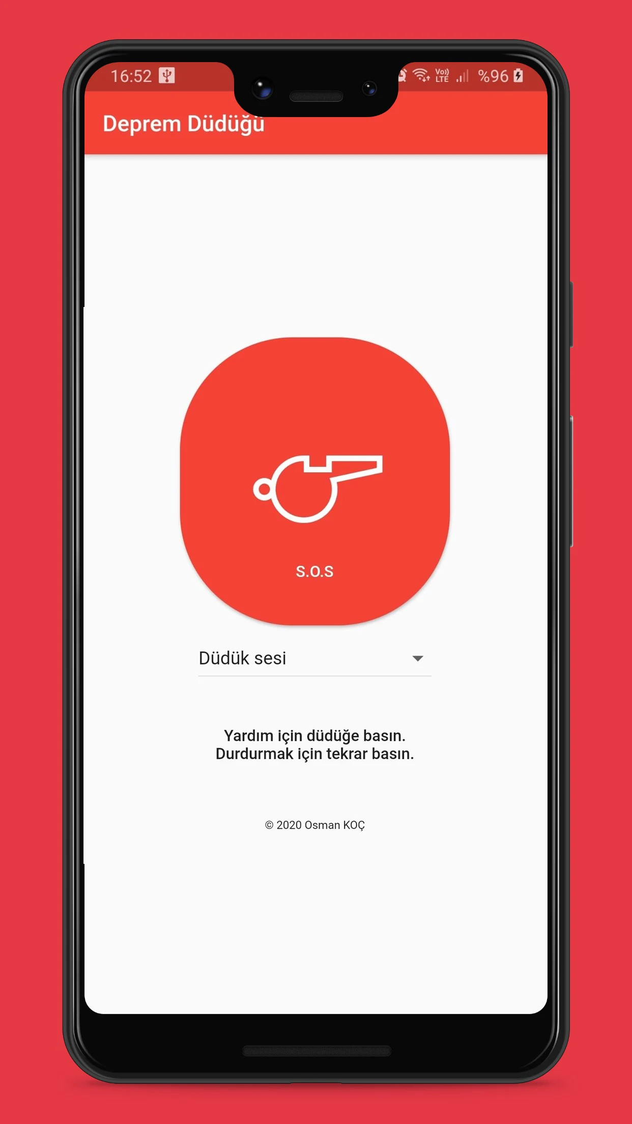 Earthquake Whistle (SOS) Screenshot1