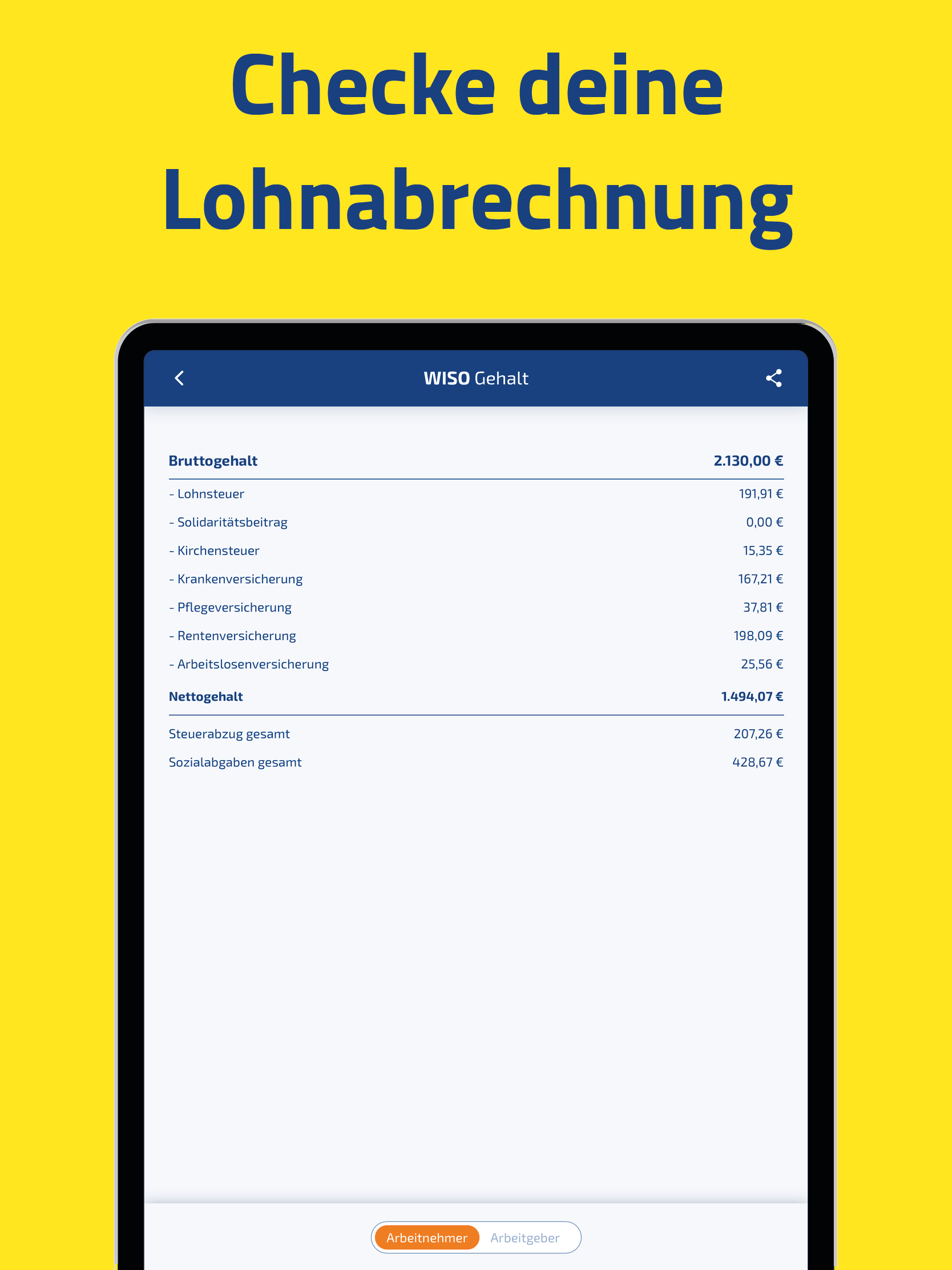 WISO Gehalt – Brutto Netto Screenshot7