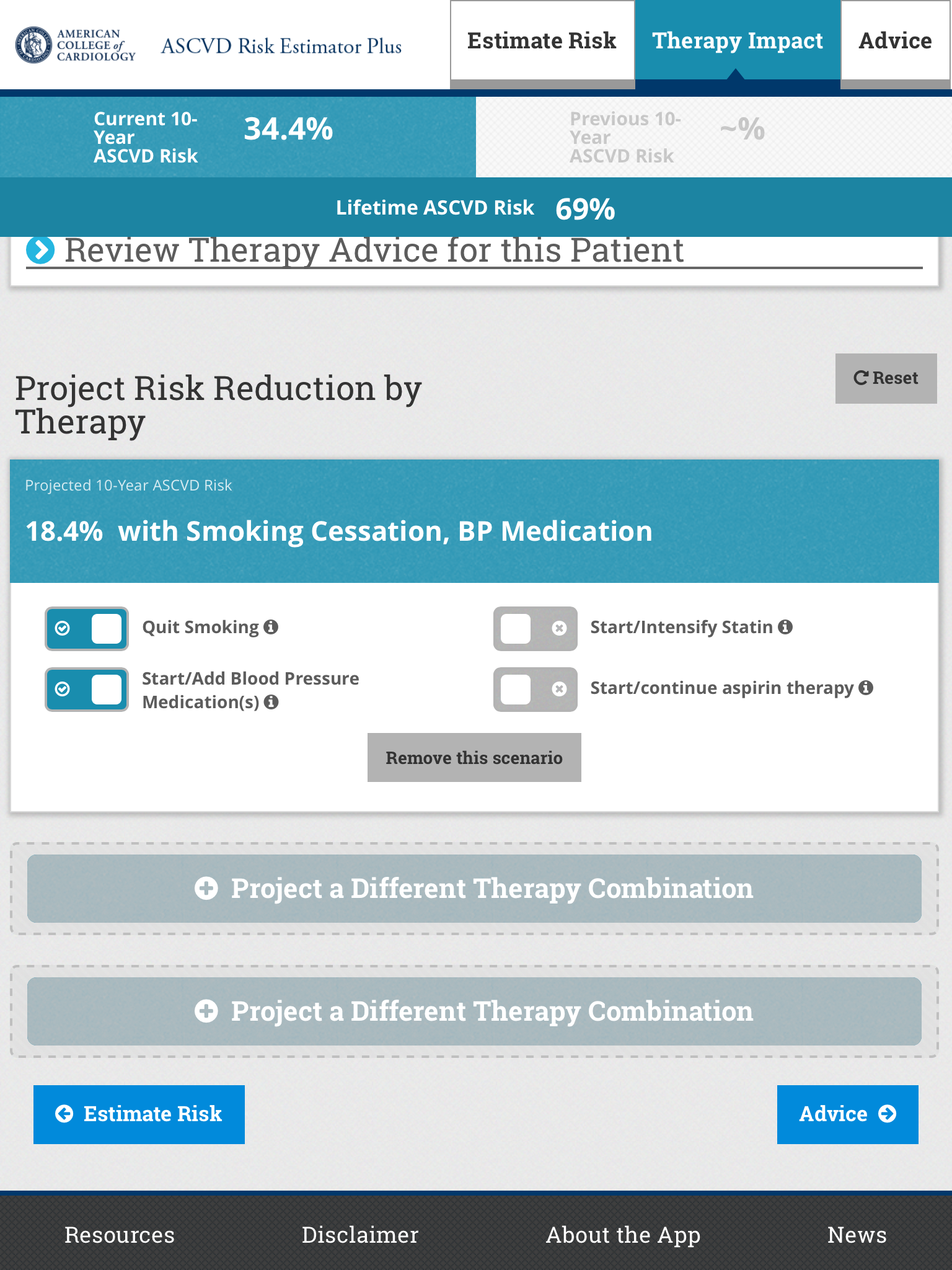 ASCVD Risk Estimator Plus Screenshot9