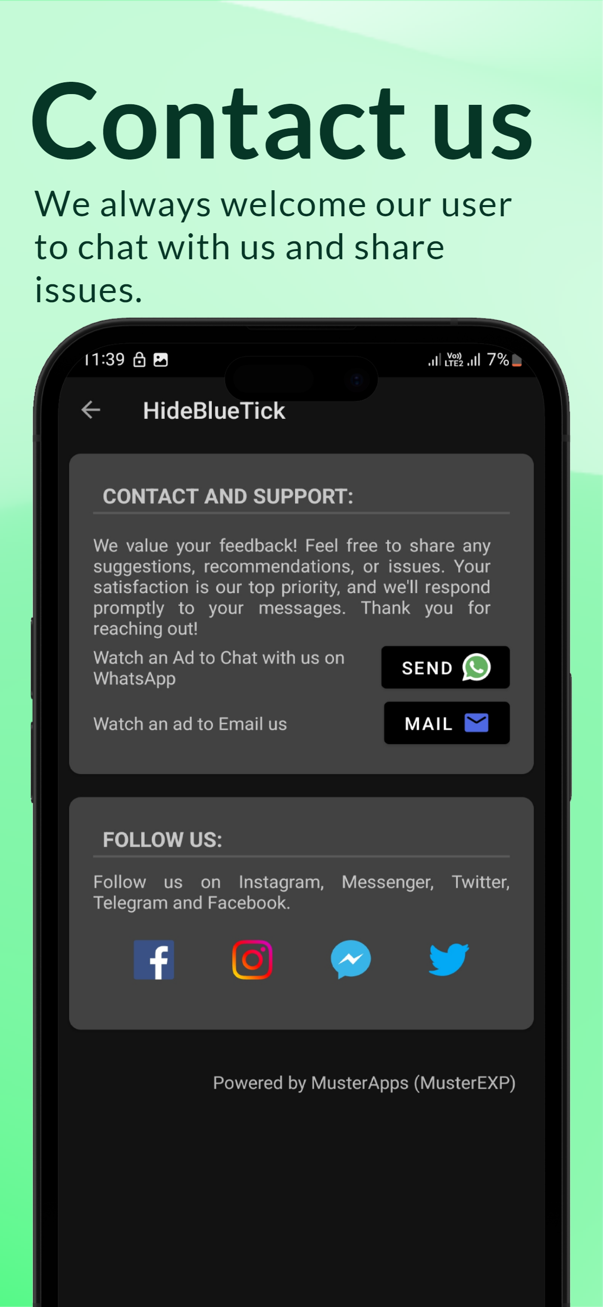 Hide Blue Ticks Screenshot5