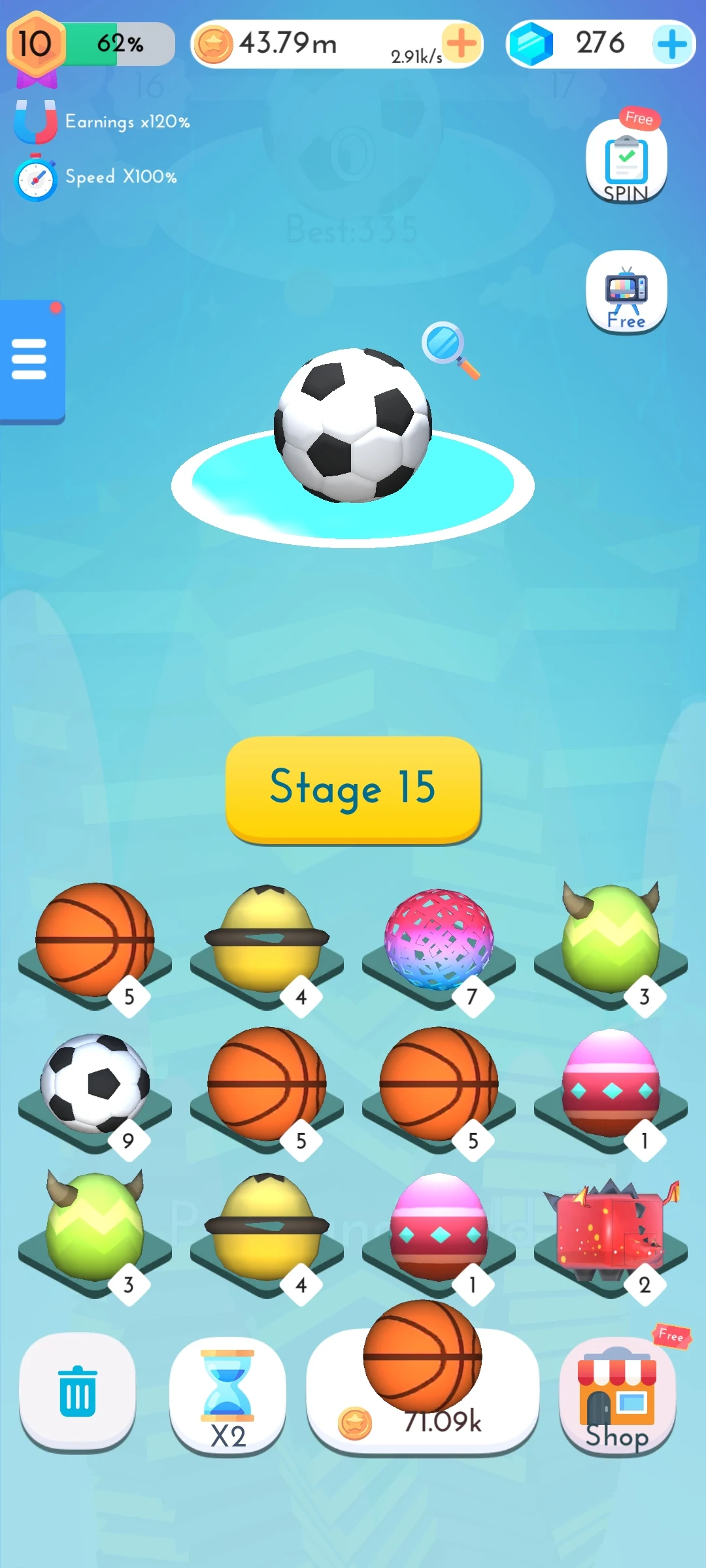 Bounce Ball: Merge Tycoon Screenshot1