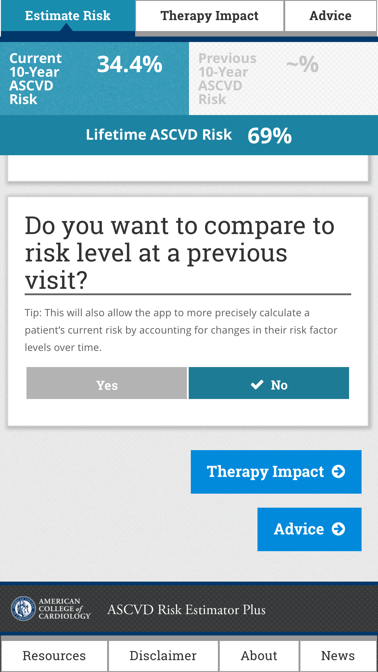 ASCVD Risk Estimator Plus Screenshot3