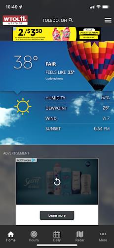 WTOL 11 Weather Screenshot1