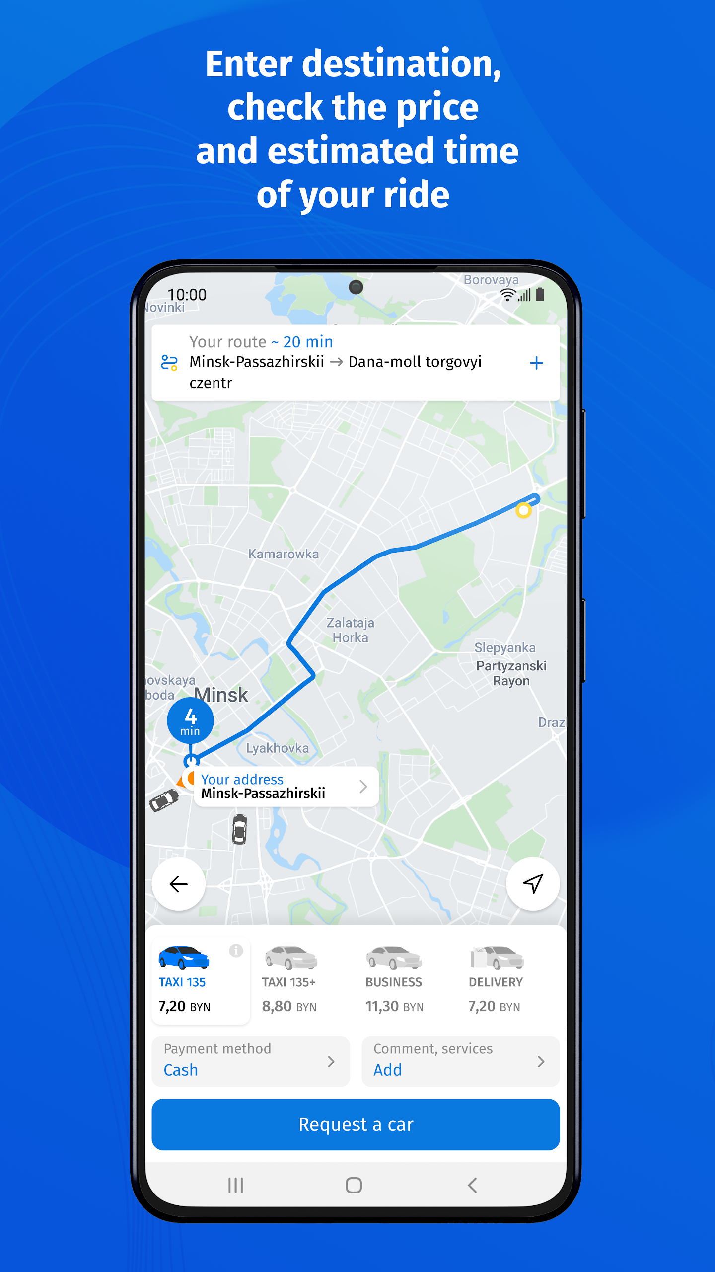 Taxi 135 Online taxi booking Screenshot2