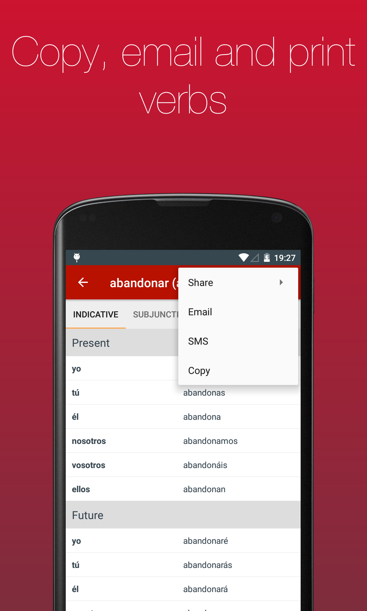 Spanish Verb Conjugator Screenshot4