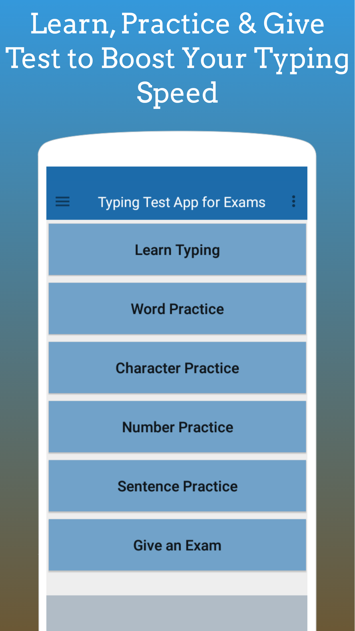 Typing Test App for Exams Screenshot1