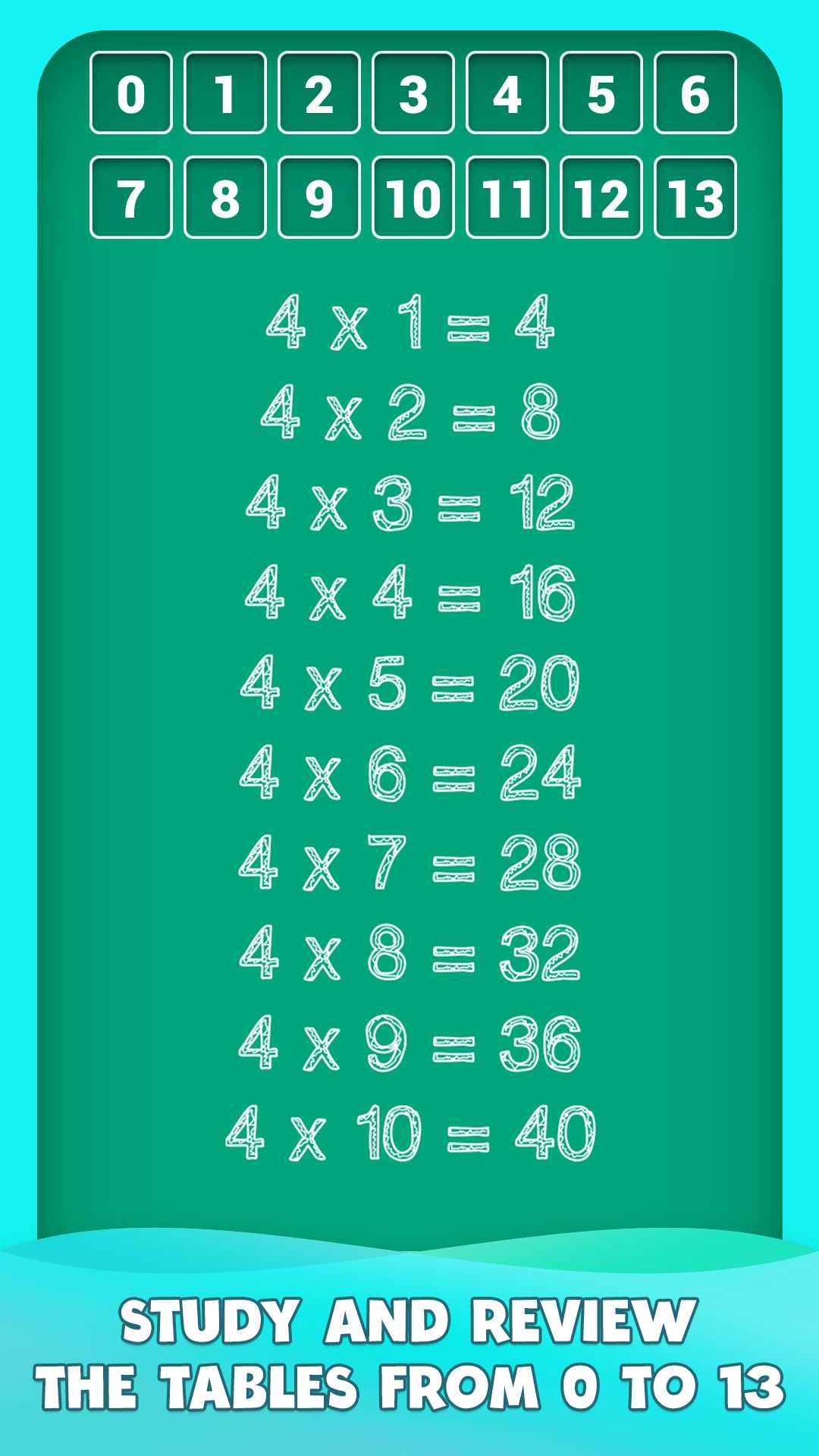 Multiplication tables games Screenshot2