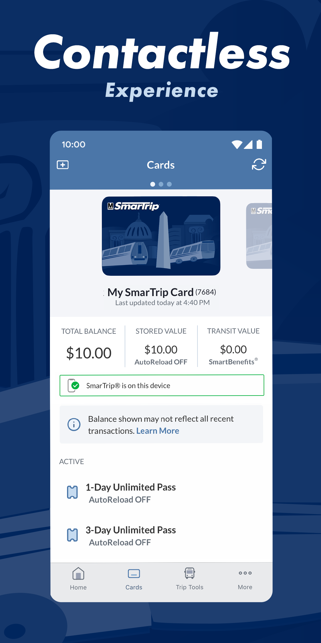 SmarTrip Screenshot1