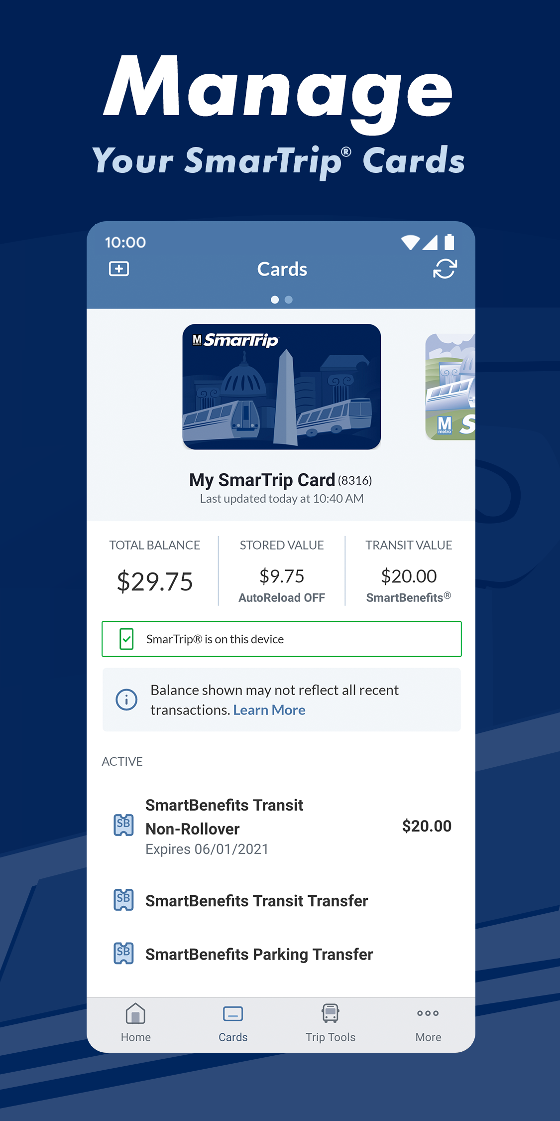 SmarTrip Screenshot3