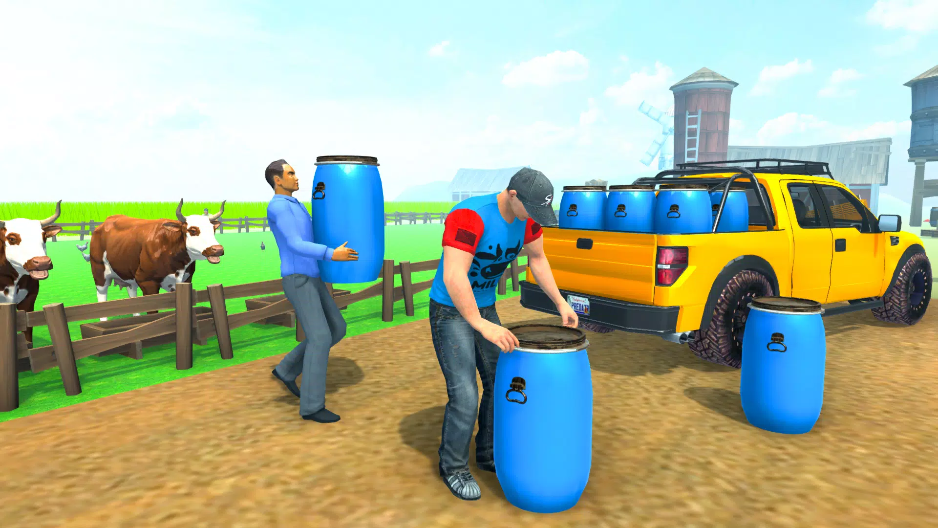 Cow Milk Delivery Truck Games Screenshot5