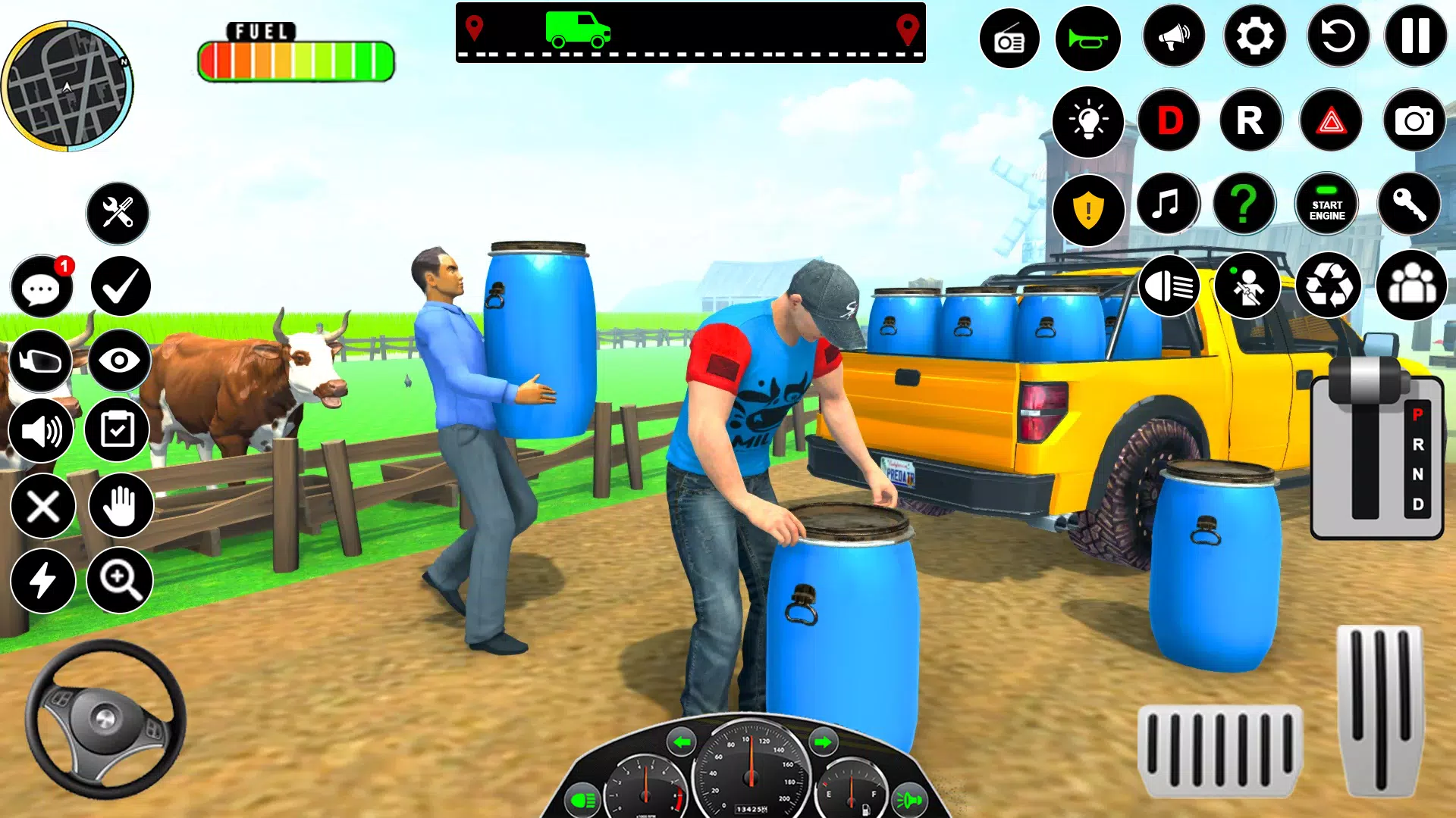 Cow Milk Delivery Truck Games Screenshot7