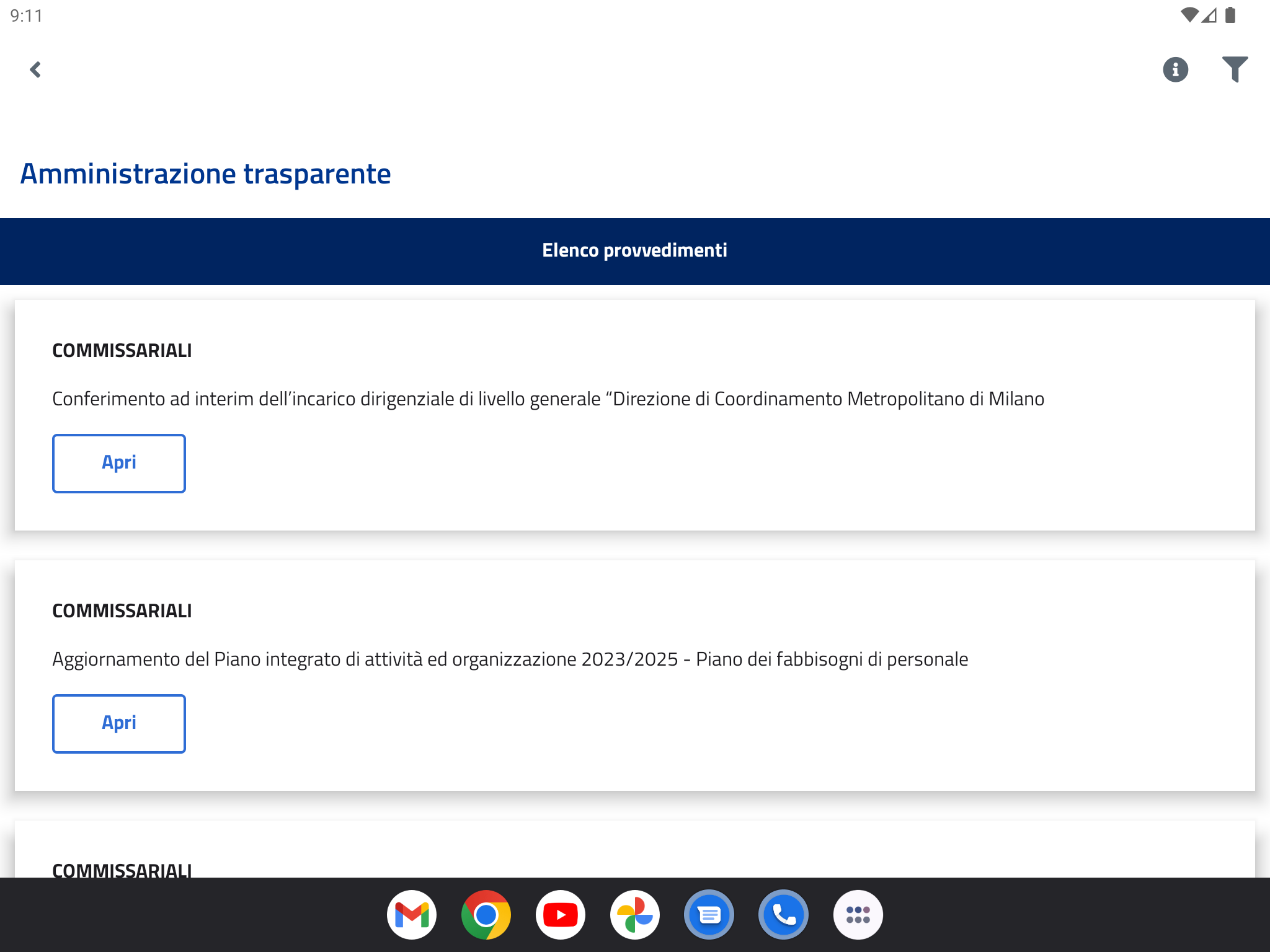 INPS Mobile per Tablet Screenshot8