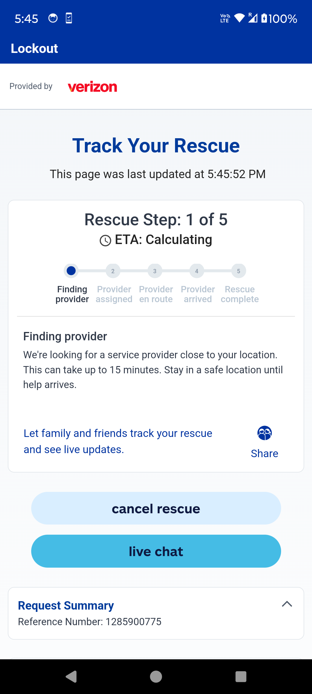Verizon Roadside Assistance Screenshot6