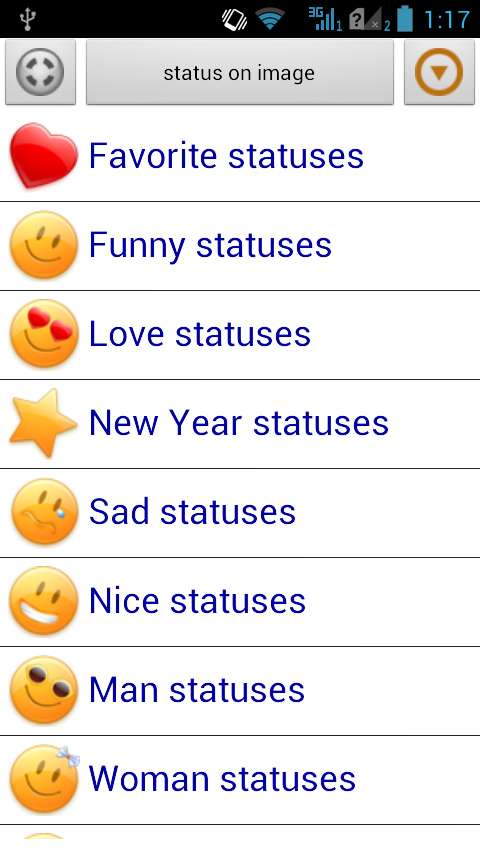 Statuses for all occasions Screenshot1