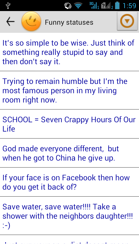 Statuses for all occasions Screenshot2